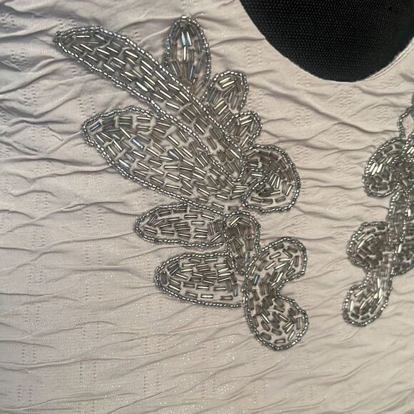 Free People Bringing Sexy Back Women's Cream Beaded Open Back Dress - Picture 7 of 9